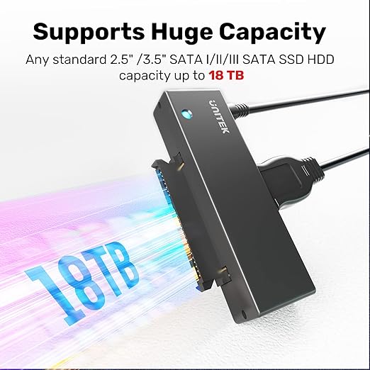 Unitek USB 3.0 to SATA III Hard Drive Adapter External Kit Cable - Image 4