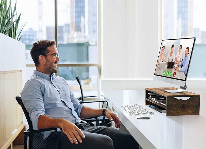 Zimilar Monitor Stand Riser, 2 Tiers Laptop Computer Monitor Riser - Image 2