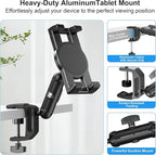 iPad Under Cabinet Mount, Kitchen Tablet Mount Holder, iPad Desk Mount w/Clamp - Image 4