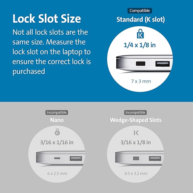 Kensington Combination Cable T-Bar Standard Lock Slot - Image 3