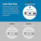 Kensington Combination Cable T-Bar Standard Lock Slot - Image 3
