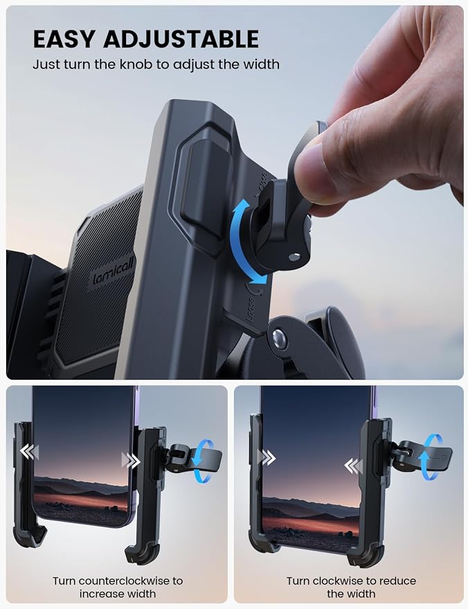 Lamicall Motorcycle Phone Mount Holder - Image 3