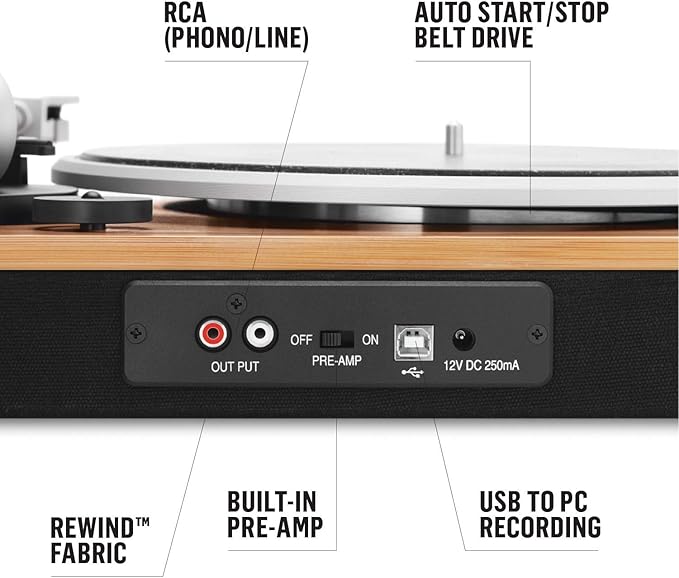 House of Marley Stir It Up Turntable, Vinyl Record Player - Image 4