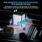 Retractable Car Charger, 5 in 1 Fast Cars Phone Charger 60w, Handsfree Call - Image 2