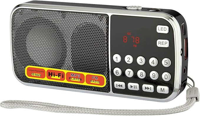 LETING FM Portable Radio with Flashlight, One-Key Search & Station Memory - Image 2