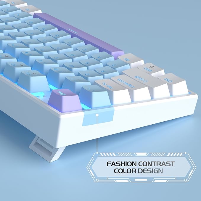 MageGee 75% Mechanical Gaming Keyboard, LED Blue Backlit, 87 Keys Compact TKL - Image 6