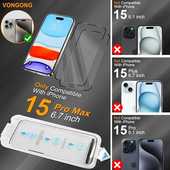 iPhone 15 Pro Max Screen Protector, Durable and Drop-Proof - Image 8