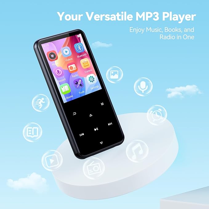 AGPTEK 64GB MP3 Player with Bluetooth, M3 2.4 inch Music Player with Speaker - Image 2