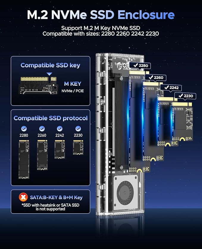 ORICO 40Gbps M.2 NVMe SSD Enclosure - Image 5