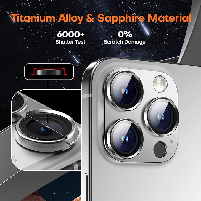 Camera Lens Protector for iPhone 16 Pro Max/16 Pro/15 Pro Max/15 Pro/14 Pro - Image 5