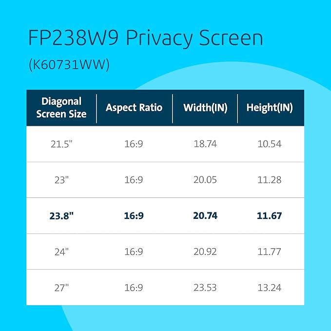 Kensington 23.8 inch Computer Privacy Screen - Image 3