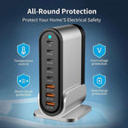 USB C Fast Charger : Fast Charging Station : 285W-8 Port Desktop Multiple - Image 5