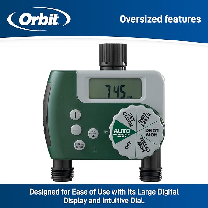 Orbit 58910 2-Outlet Programmable Digital Hose Watering Timer - Image 2