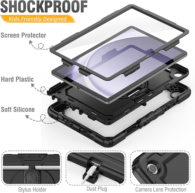 HXCASEAC Case for Samsung Galaxy Tab A9+ Plus 11 Inch, Protective - Image 8