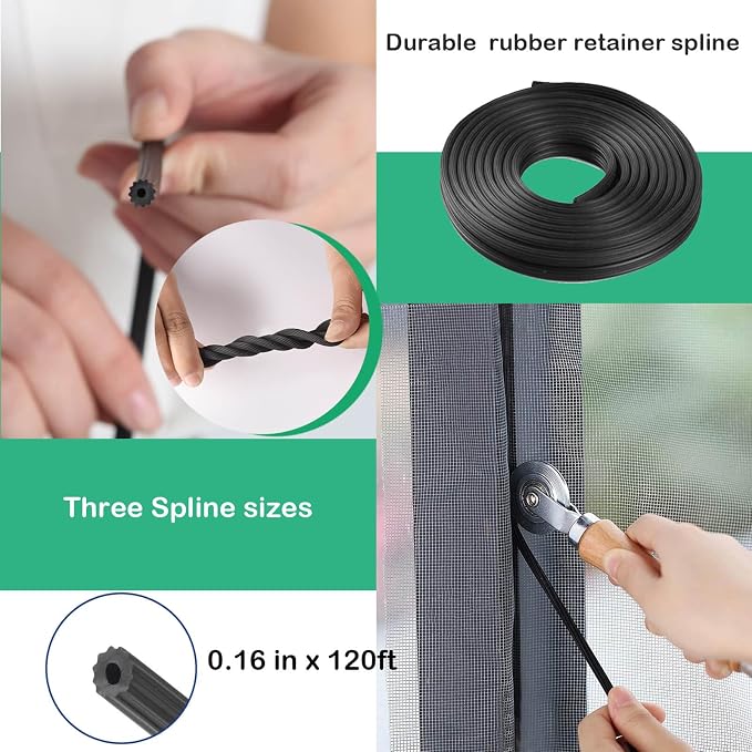 Window Screen Spline, 0.16" x 120ft Screen Retainer Spline - Image 2