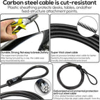 I3C Laptop Cable Lock 4 Digital Combination Lock Security Computer Cable Lock - Image 3