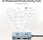 AI Laptop Docking Station with Dual Monitor 4K, TOPOINT 7-in-1 USB C Hub with - Image 6
