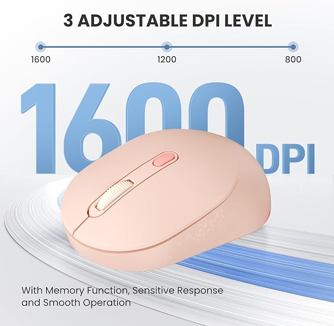 TECKNET Bluetooth Wireless Mouse, Compact & Portable, Silent Click, Ergonomic - Image 3