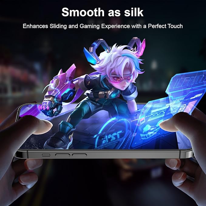 Esanik for iPhone 14 Plus/13 Pro Max Matte Glass Screen Protector Anti-Glare & - Image 6