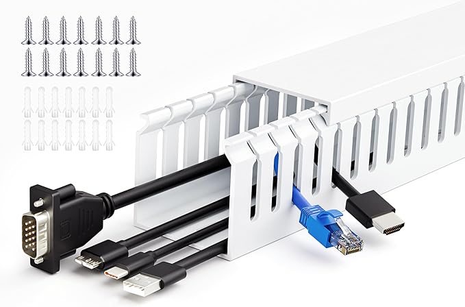 ZhiYo 2x2in Professional Server Rack Cable Management Raceway, 78in Cable - Image 5