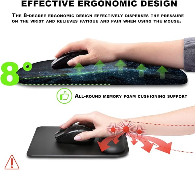 Mouse Pad Wrist Support, Ergonomic Mouse Pad - Image 5