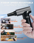 APPS2Car Electric Air Duster Upgraded 11-Speed Fast Charging Mini Compressed - Image 4