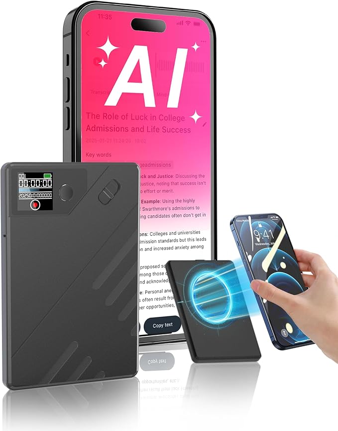 Ai Voice Recorder, Note Voice to Text Recorder W/Magnetic Case, App Control by Unknown
