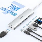 MOKiN 7 in 1 USB C Dongle with HDMI, SD/TF Card Reader, Data Port, 100W PD - Image 2