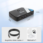 NEWCARE 4K@120Hz HDMI Switch 3 in 1 Out, HDMI 2.1 Splitter 8K@60Hz - Image 9