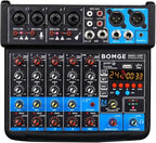 BOMGE 6 Channel mini DJ Audio sound mixer console by BOMGEMusicStudio