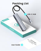 USB C Hub Multiport Adapter for Laptop MacBook Air/Pro, 100W PD, 2xUSB-A 3.0 - Image 8