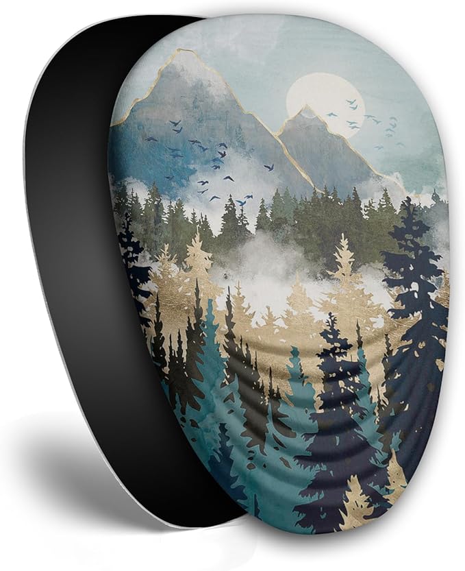 Ergonomic Mouse Pad with Wrist Rest Support, Memory Foam & PU, Forest Sunrise - Image 6