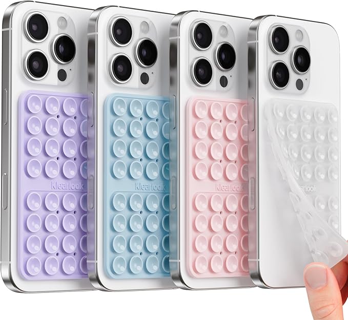 Klearlook 4Pack Silicone Suction Cup Phone Case Mount Double Sided, Sticky by KlearlookMaximizedClarity