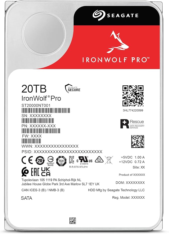 Seagate IronWolf Pro, 20 TB, Enterprise NAS Internal HDD –CMR 3.5 Inch - Image 2