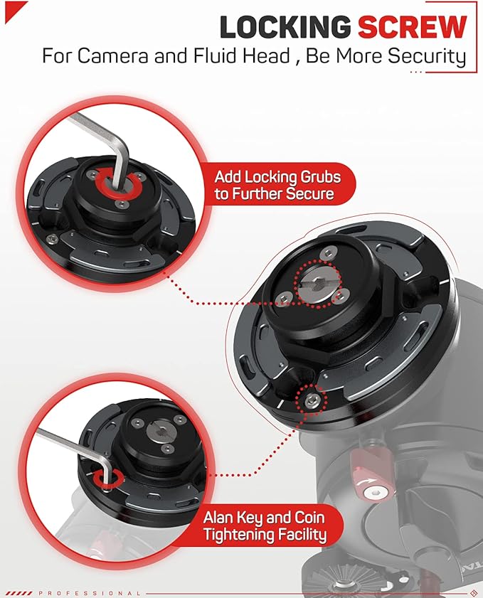 IFOOTAGE Seastar Q1S, Quick Release Plate, Upgrade Camera Quick Connect Tripod - Image 5