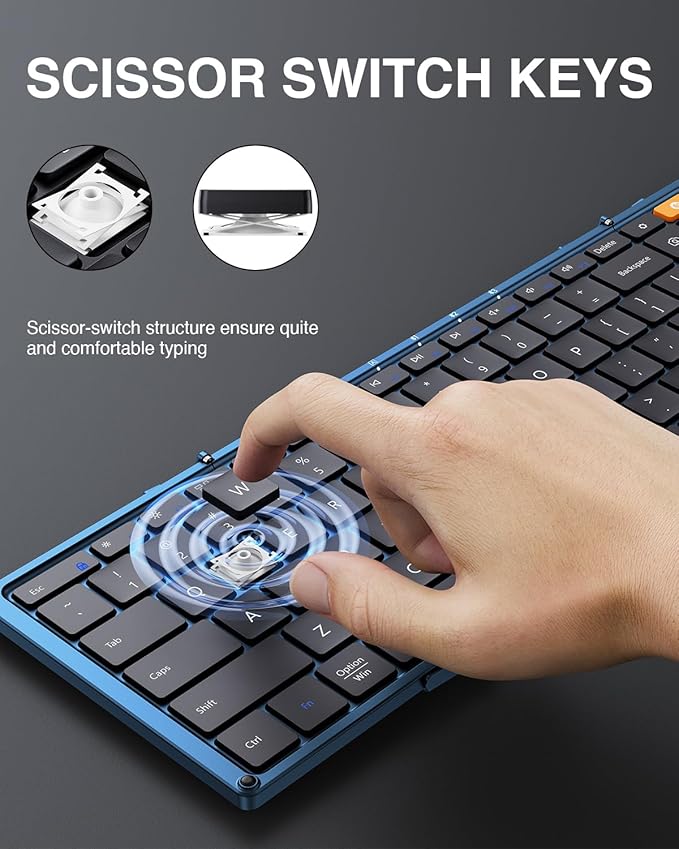 ProtoArc Foldable Bluetooth Keyboard, XK01 Full-Size Portable Wireless Keyboard - Image 6