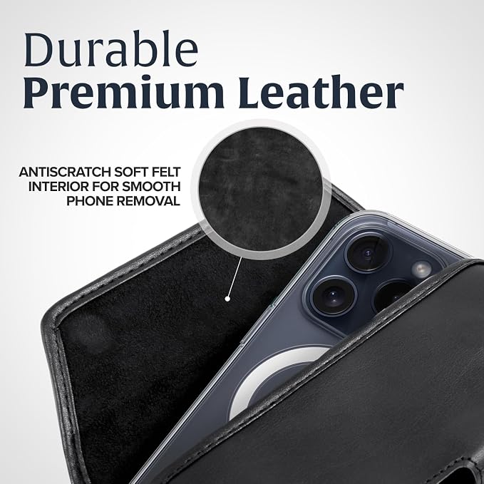 Turtleback Belt Clip for iPhone 16 Pro, 15 pro 14 Pro 13 Pro -Small- Fits - Image 5