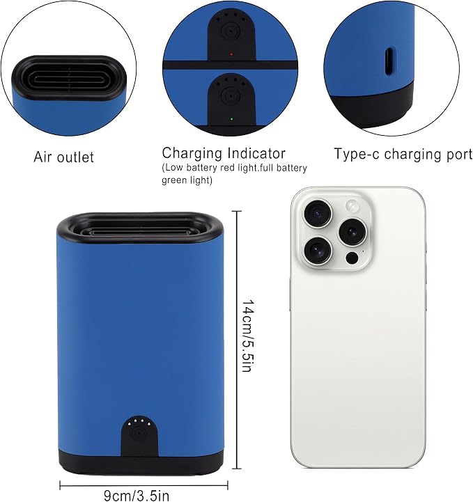 Portable Ozone Generator Air Purifier – 5000mAh Rechargeable, Battery Operated - Image 3