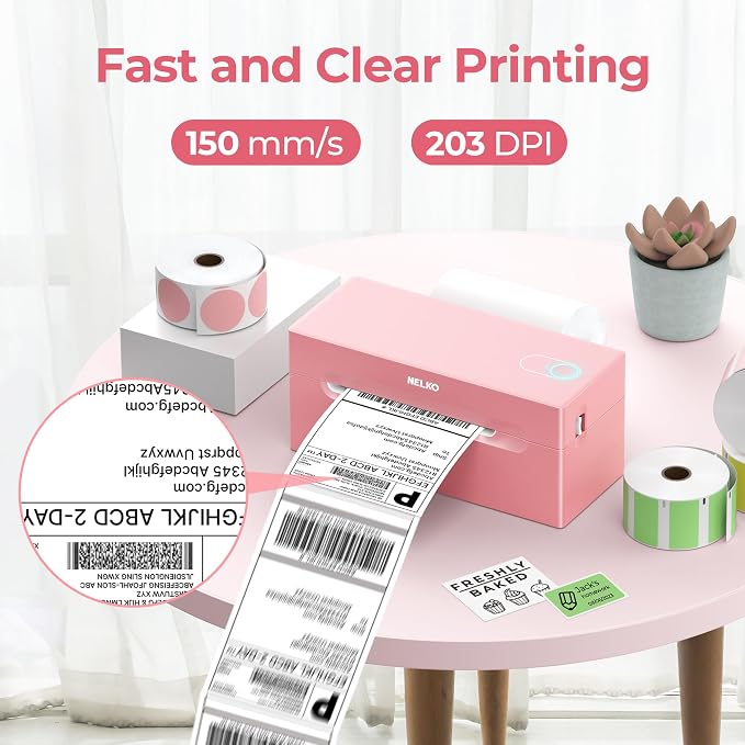 Nelko Bluetooth Thermal Shipping Label Printer, Wireless 4x6 Shipping Label - Image 3