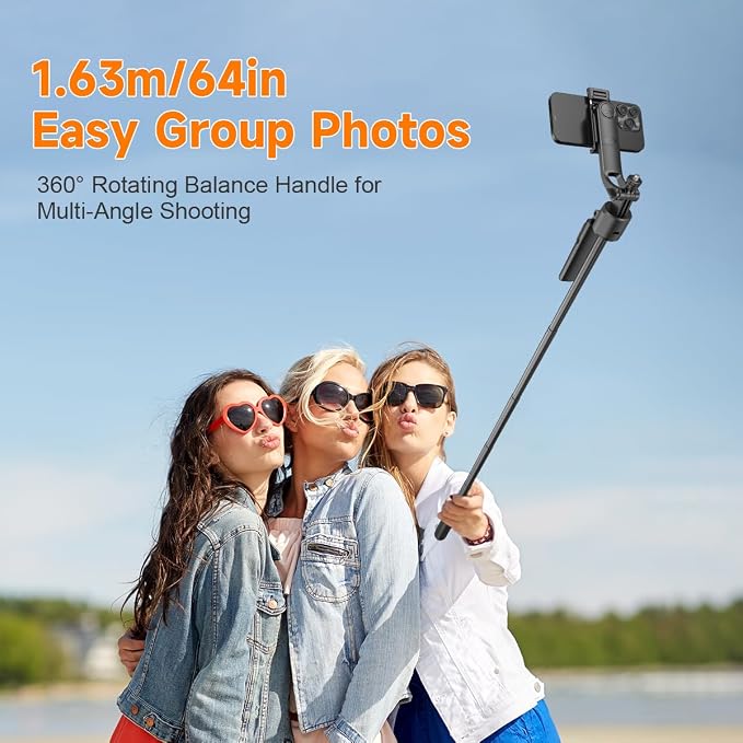 AI Face Tracking Tripod with Remote 360° Auto Rotation Selfie Stick Tripod - Image 5