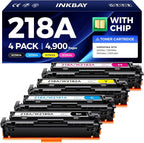 218A Toner Cartridge Set 4-Pack by INKBAY