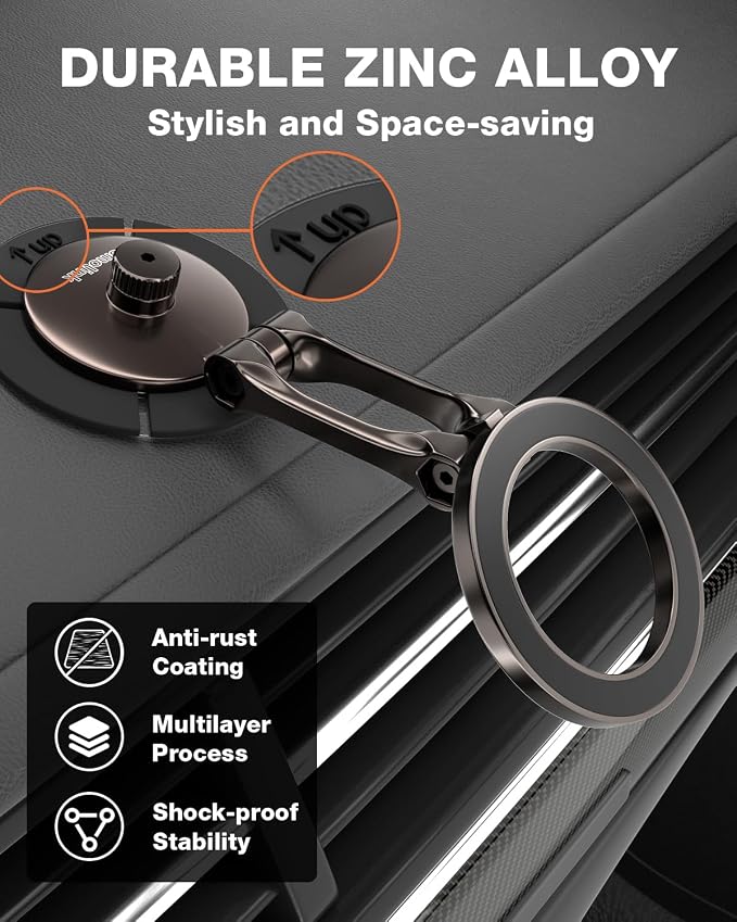 Smolink Tesla Phone Mount, All Metal Strong Magnet Magnetic Phone Holder - Image 6