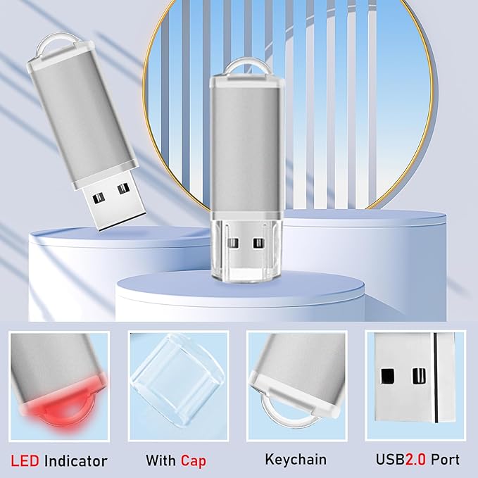 USB Thumb Drive 16GB Flash Drives 20 Pack, Nicepicten Memorias USB 2.0 Memory - Image 3