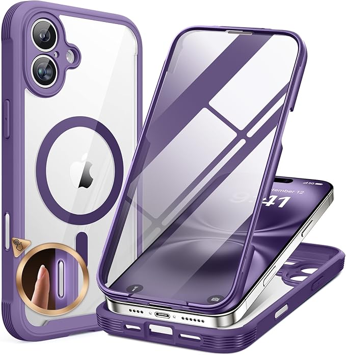 Miracase Magnetic for iPhone 16 Plus Case Full-Body Phone by Miracase