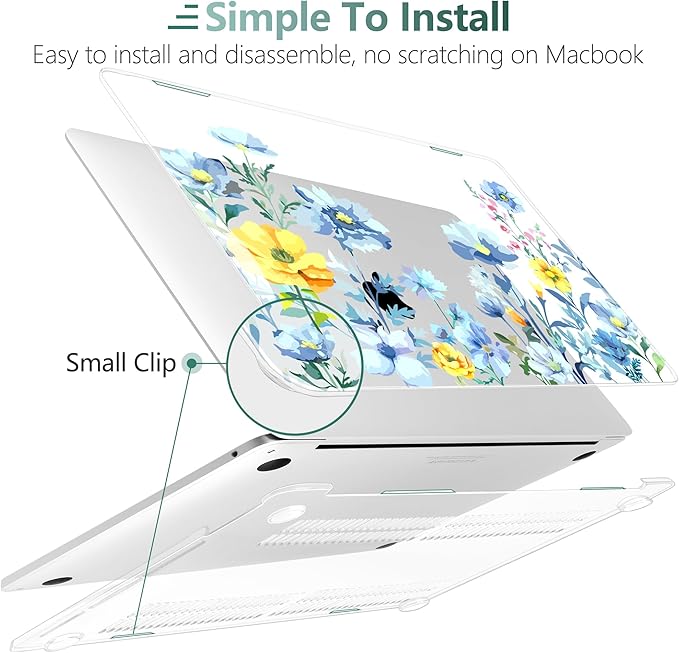 TWOLSKOO Compatible with MacBook Pro 13 inch Case 2023-2016 A2338 M2/M1 A2251 - Image 3