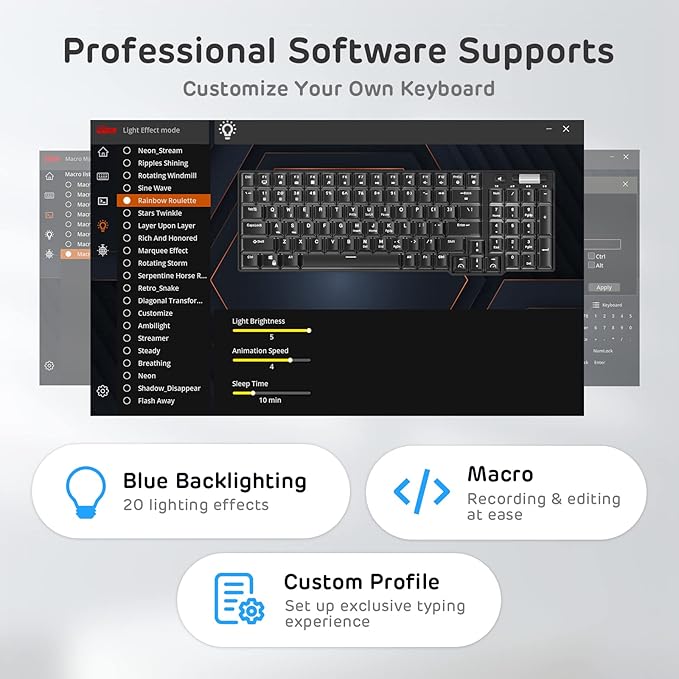 RK ROYAL KLUDGE RK96 RGB Limited Ed, 90% 96 Keys Wireless Triple Mode - Image 7