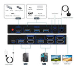 Dual Monitor Kvm Switch 2 Monitors 2 Computers HDMI 4k@60HZ, USB3.0. kvm - Image 2