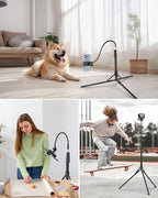 Aureday Phone Tripod, Remote and Phone Holder, Overhead & Selfie Stick - Image 7
