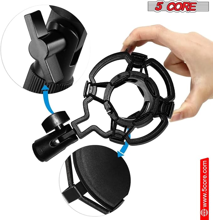 5Core Recordng Microphone Podcast Bundle Condenser w Microphone Arm Desk Mic - Image 7