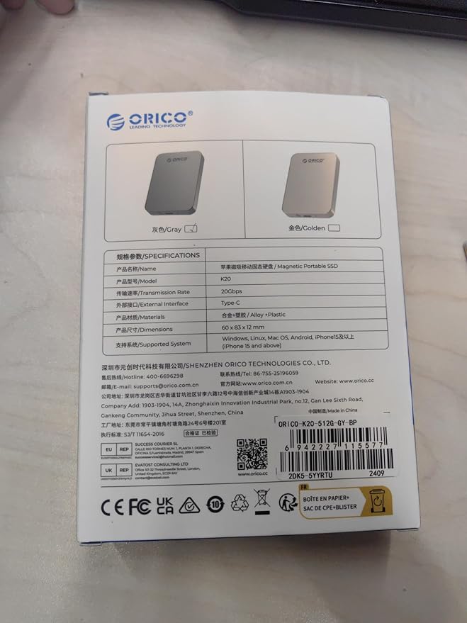 ORICO 512GB Magnetic Portable SSD, Metal Body, 4K 120 fps ProRes HDR Record and - Image 9